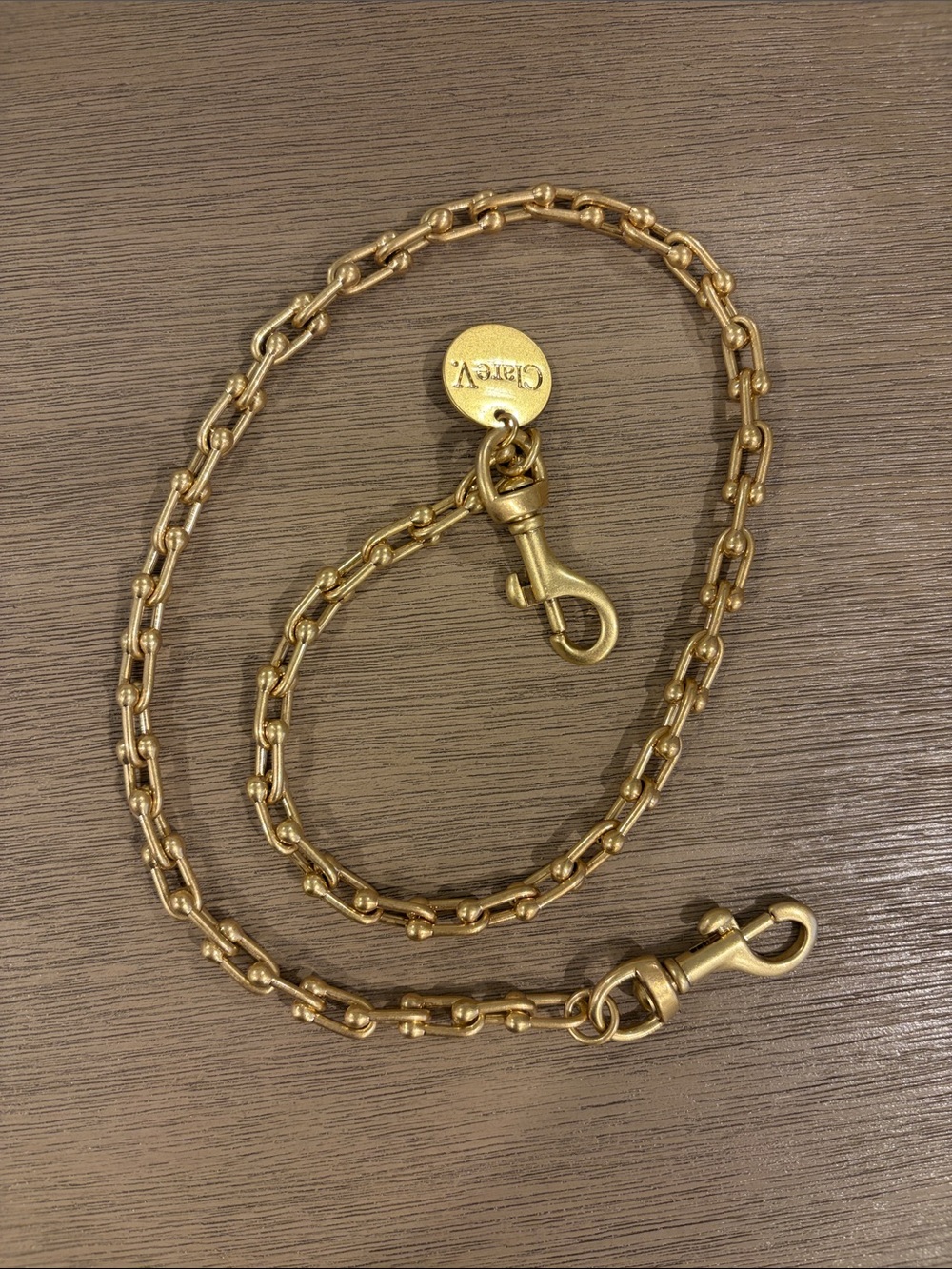 Clare V Gold Link Chain Strap